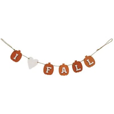 Homegifo I Heart Fall Pumpkin & Heart Garland In Red