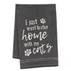 Homegifo *i Just Want To Stay Home With My Cats Dish Towel