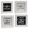 Homegifo I Like My Coffee Hot Mini Framed Sign 4 Asstd.