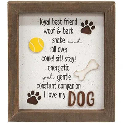 Homegifo *i Love My Dog Shadowbox Frame In Brown