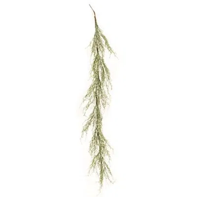 Homegifo *ice Glazed Cedar Garland 5ft In Green