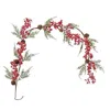 Homegifo Icy Red Berry & Cypress Garland