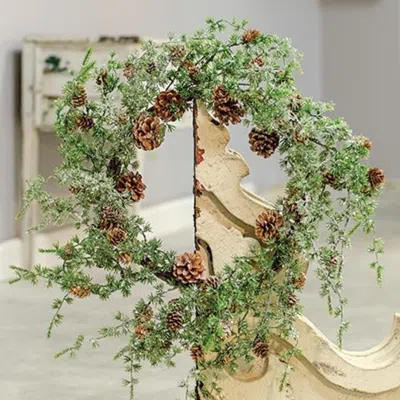 Homegifo Icy Stowe Cedar Wreath 24" In Green