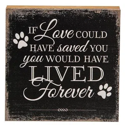 Homegifo If Love Could Have Saved You Block 6" Sq In Black