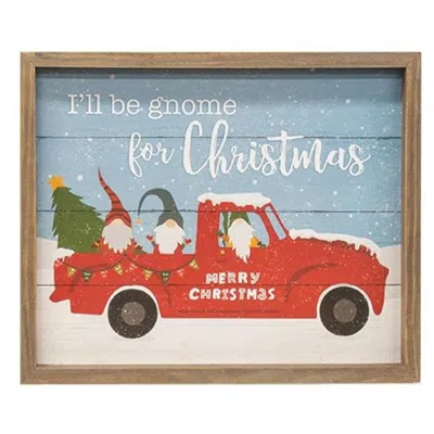 Homegifo *i'll Be Gnome For Christmas Slat Frame In Multi