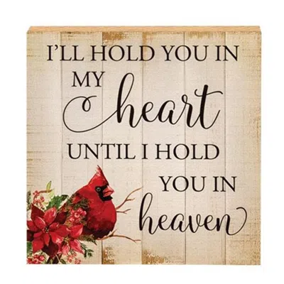 Homegifo I'll Hold You In My Heart Cardinal Square Block In Black