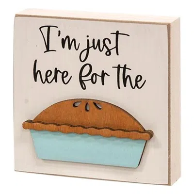 Homegifo I'm Just Here For The Pie Block In Multi