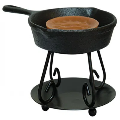 Homegifo Iron Skillet Tart Warmer In Black