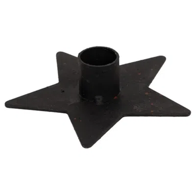 Homegifo Iron Star Candle Holder In Black