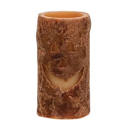 Homegifo Jack O'lantern Votive Timer Pillar 2" X 4" In Blue