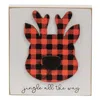 Homegifo *jingle All The Way Plaid Reindeer Block