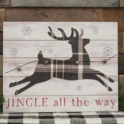 Homegifo *jingle All The Way Sign With Reindeer In Black