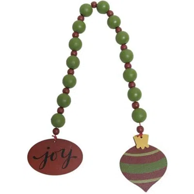 Homegifo Joy & Christmas Bulb Beaded Ornament In Multi
