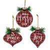Homegifo *joy Merry Peace Metal Ornament 3 Asstd.
