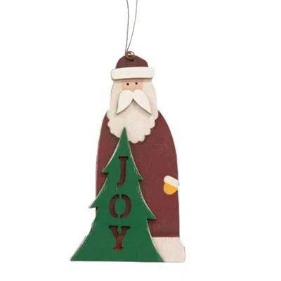 Homegifo *joy Santa Ornament In Green