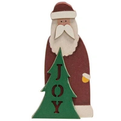 Homegifo Joy Santa Wooden Sitter In Multi