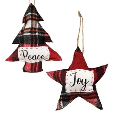 Homegifo *joy Star & Peace Tree Ornament 2 Asstd. In Multi