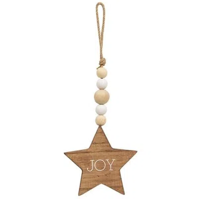 Homegifo *joy Star Beaded Ornament In Brown