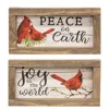 Homegifo Joy To The World Cardinal Rustic Framed Sign 2 Asstd.