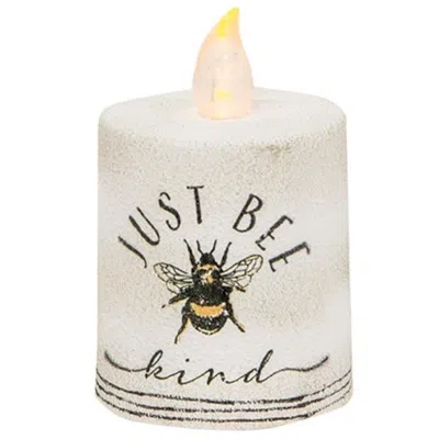 Homegifo Just Bee Kind Timer Pillar In White