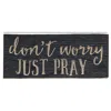 Homegifo Just Pray Engraved Sign 8"