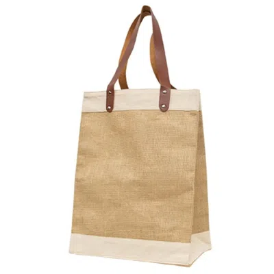 Homegifo Jute Tote Bag In Neutral