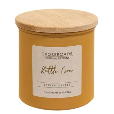 Homegifo Kettle Corn 14oz Jar Candle W/wood Lid