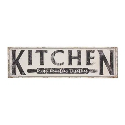 Homegifo Kitchen Brings Family Together Distressed Metal Sign In Black