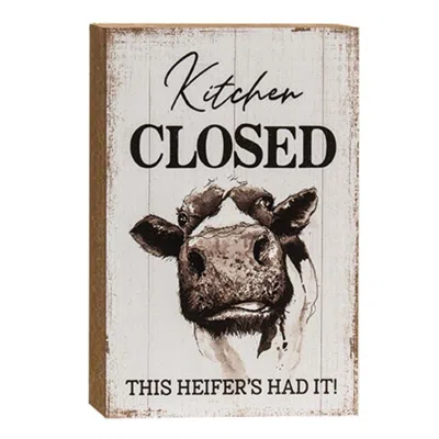 Homegifo Kitchen Closed This Heifer's Had It Block In White