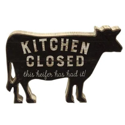 Homegifo Kitchen Closed This Heifer Has Had It! Chunky Shelf Sitter In Black