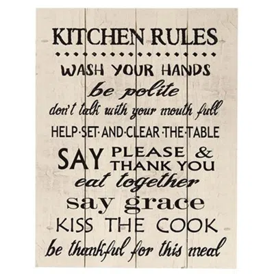 Homegifo Kitchen Rules Pallet Art In Neutral