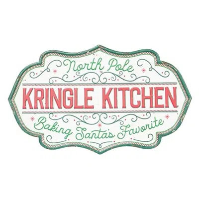 Homegifo *kringle Kitchen Metal Sign In Green