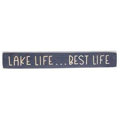 Homegifo Lake Life...best Life Engraved Sign 24" X 3.5"
