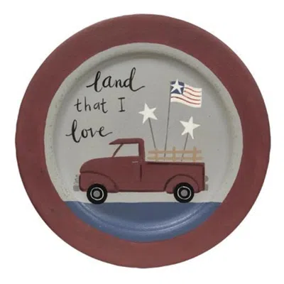 Homegifo Land That I Love Plate 11.5" In Brown