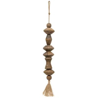 Homegifo *large Beaded Tassel Garland In Neutral