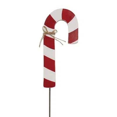 Homegifo Large Candy Cane Planter Stake In Red
