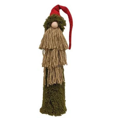 Homegifo Large Standing Mossy Santa Gnome In Brown
