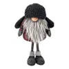 Homegifo Large Standing Plush Red/gray Plaid Santa Gnome