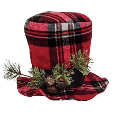 Homegifo Large Tartan Top Hat In Red