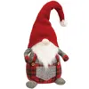 HOMEGIFO LARGE WINTER PLAID OVERALLS GNOME