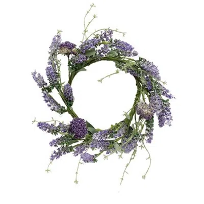 Homegifo Lavender Herb Candle Ring In Blue