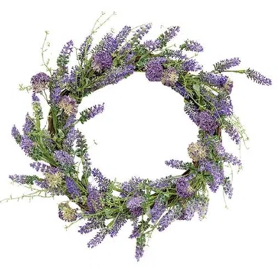 Homegifo Lavender Herb Wreath In Green