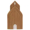 Homegifo Layered Antiqued Wooden Church Sitter
