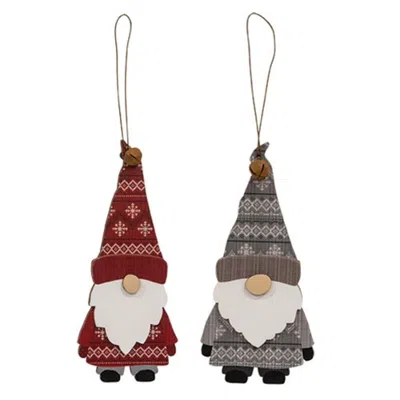 Homegifo Layered Wooden Sweater Gnome Ornament 2 Asstd.