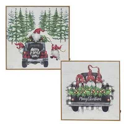 Homegifo *led Merry Christmas Gnome Truck Art 2 Asstd. In Multi