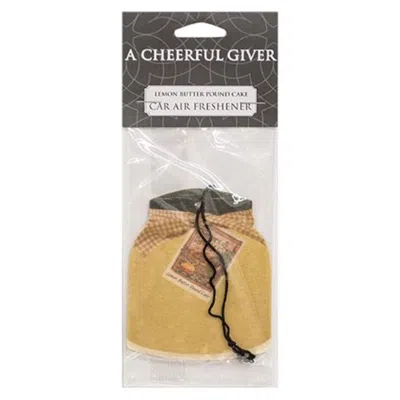 Homegifo Lemon Butter Pound Cake Car Air Freshener In Multi