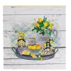 Homegifo *lemon Gnomes On Tray Square Block