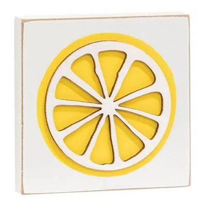 Homegifo Grateful Plaid Leaf Block In Yellow