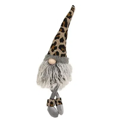 Homegifo *leopard Print Dangle Leg Gnome In Blue