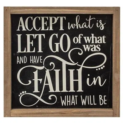 Homegifo Let Go & Have Faith Frame In Black